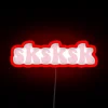Colorful Neon Sign Promoting Turtle Conservation Awareness in Your Home