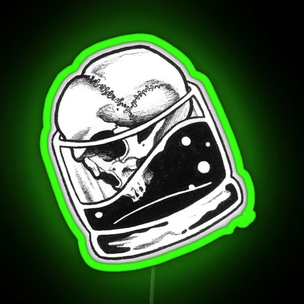 Skull Bourbon RGB Neon Sign