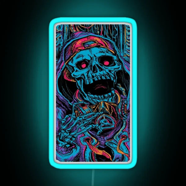 Skull Head Hip Hop RGB Neon Sign