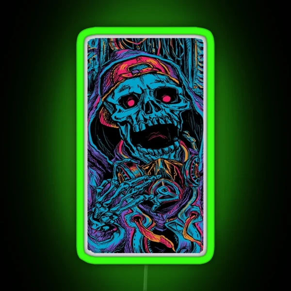 Skull Head Hip Hop RGB Neon Sign