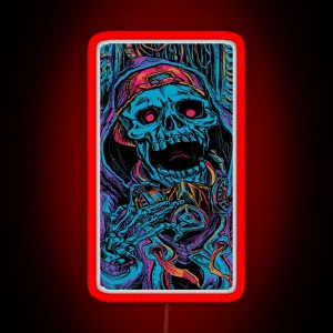 Skull Head Hip Hop RGB Neon Sign