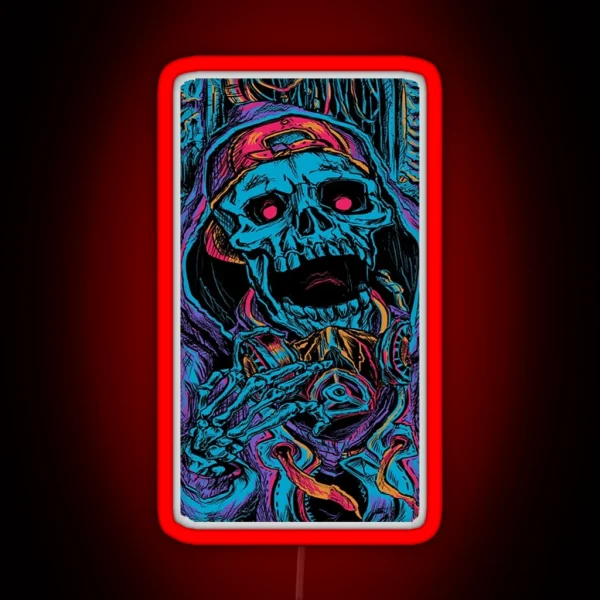 Skull Head Hip Hop RGB Neon Sign