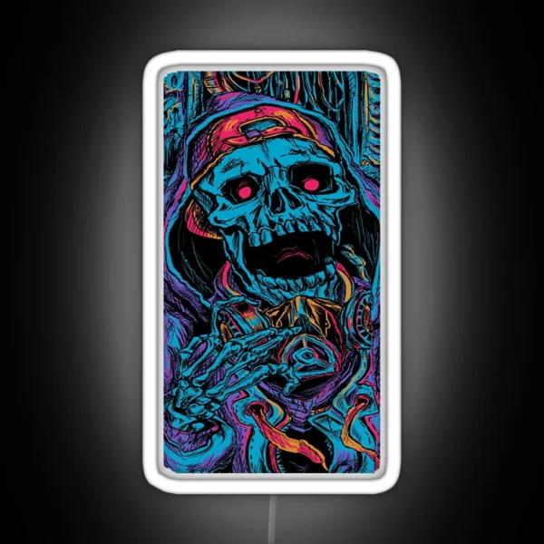 Skull Head Hip Hop RGB Neon Sign