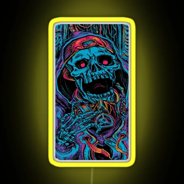 Skull Head Hip Hop RGB Neon Sign