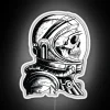 Skull Astronaut Helmet Neon Sign with Vibrant Rainbow Colorful Accents