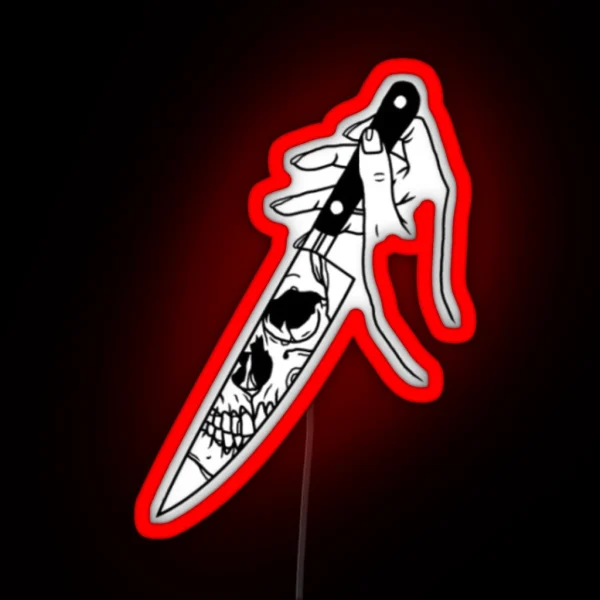 Skull Knife RGB Neon Sign