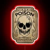 Eerie, glowing label art for dark magic and mystic potion