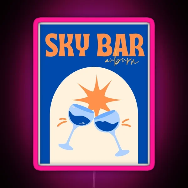Sky Bar In Auburn Poster RGB Neon Sign