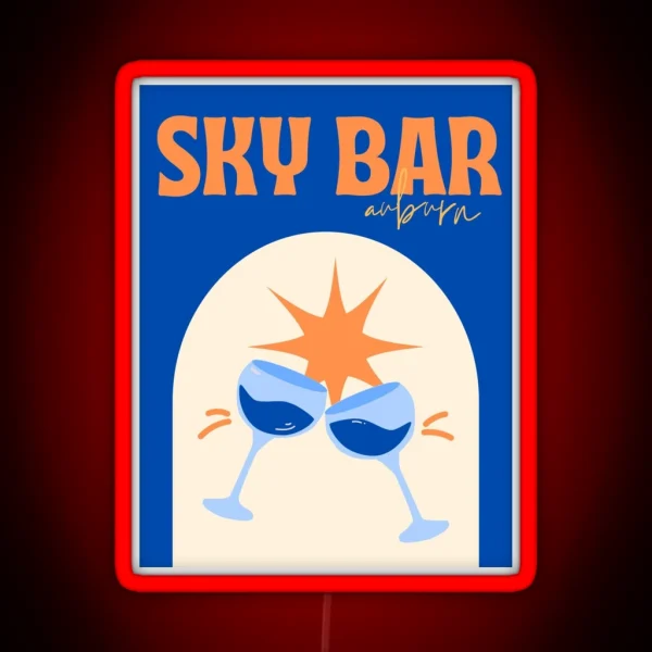 Sky Bar In Auburn Poster RGB Neon Sign