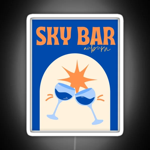 Sky Bar In Auburn Poster RGB Neon Sign