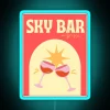 Vibrant RGB Neon Sign Poster Decor for Auburn Sky Bar Fans