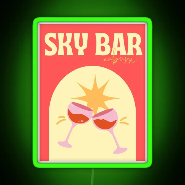 Sky Bar In Auburn Poster RGB Neon Sign