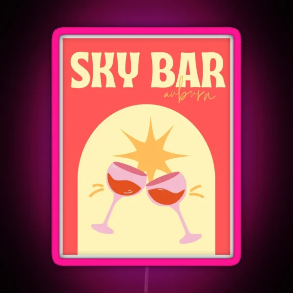 Sky Bar In Auburn Poster RGB Neon Sign
