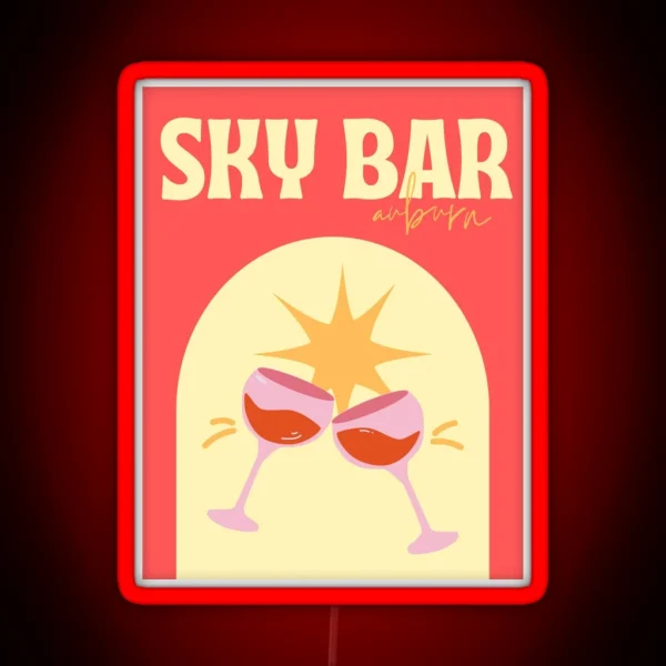 Sky Bar In Auburn Poster RGB Neon Sign