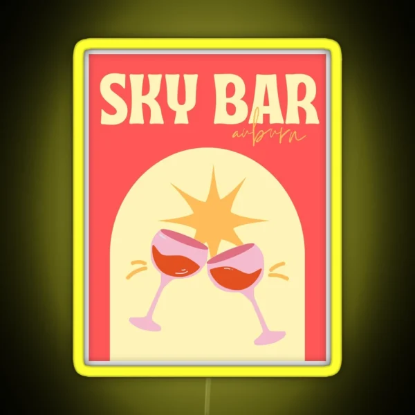 Sky Bar In Auburn Poster RGB Neon Sign