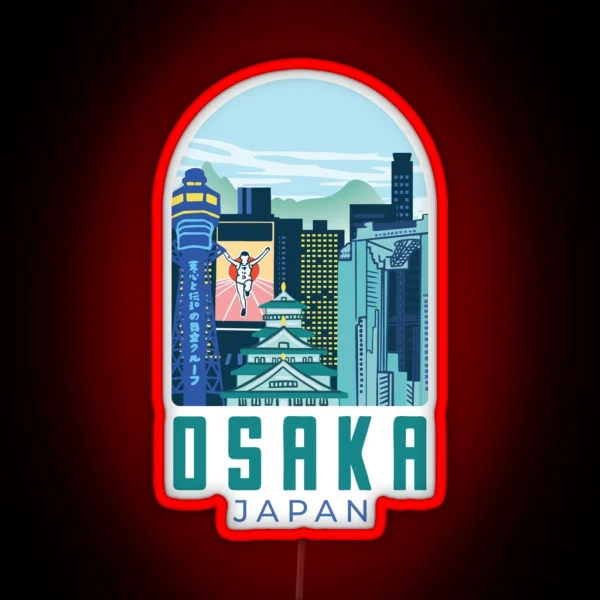 Skyline Osaka Japan RGB Neon Sign