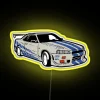 Authentic R34 Skyline Neon Sign with RGB Lighting Effects Available