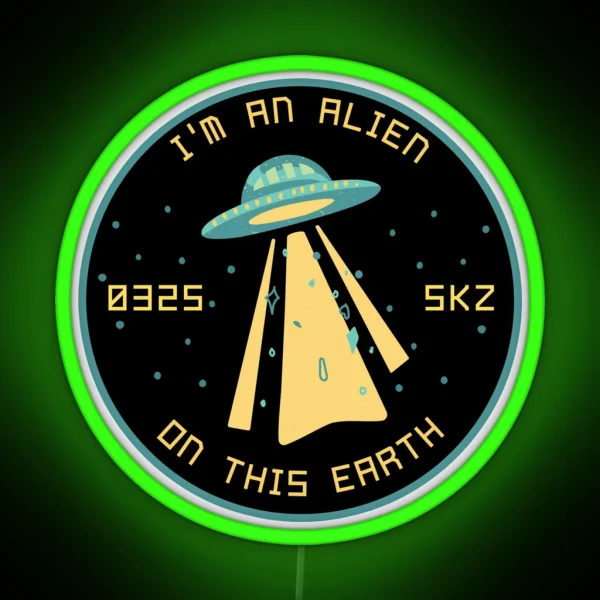 SKZ Han Jisung ALIEN Cute Retro Lyrics RGB Neon Sign
