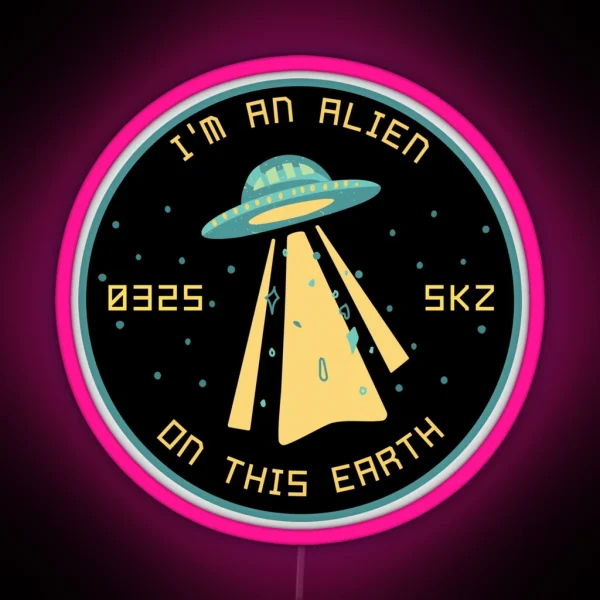 SKZ Han Jisung ALIEN Cute Retro Lyrics RGB Neon Sign