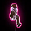 Vibrant RGB neon art wall decor with customizable Slacker Lain design