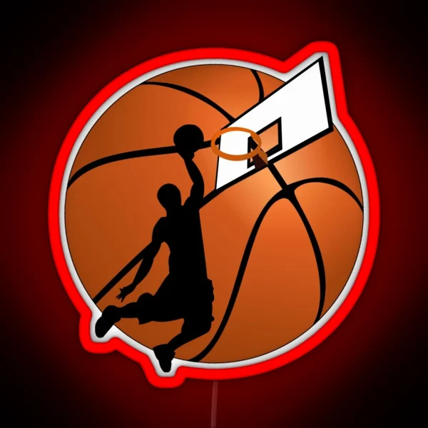 Slam Dunk Basketball Player RGB Neon Sign