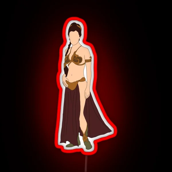 Slave Leia RGB Neon Sign