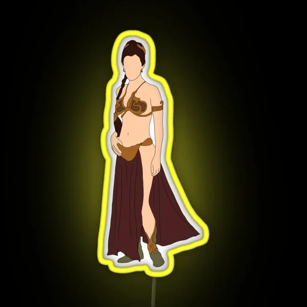 Slave Leia RGB Neon Sign