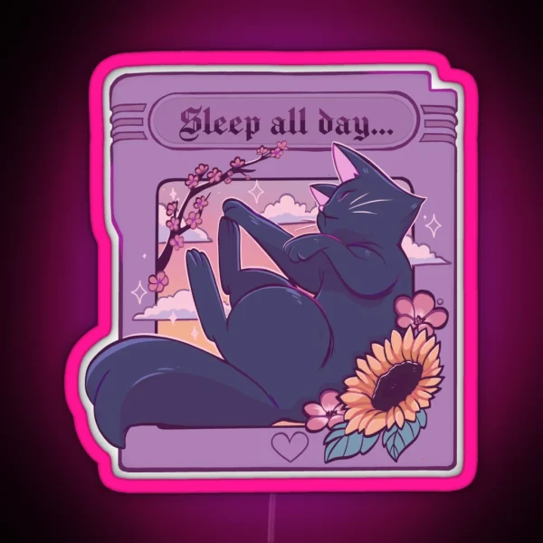 Sleep All Day RGB Neon Sign
