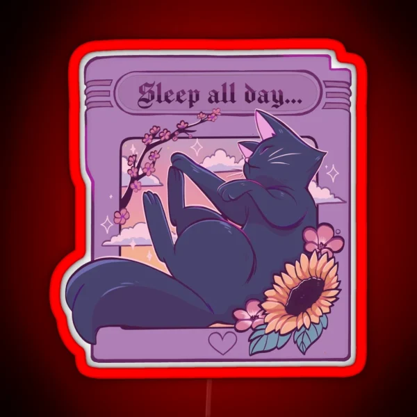 Sleep All Day RGB Neon Sign