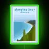 Vintage Lake Michigan Sleeping Bear Dunes inspired neon wall decor