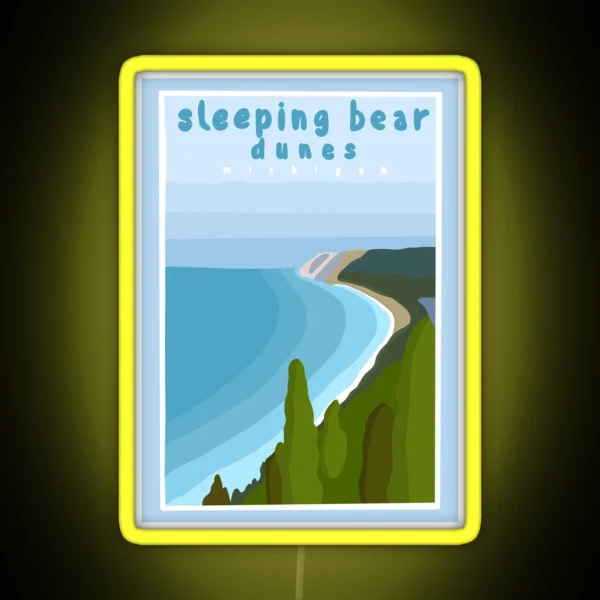 Sleeping Bear Dunes Michigan RGB Neon Sign
