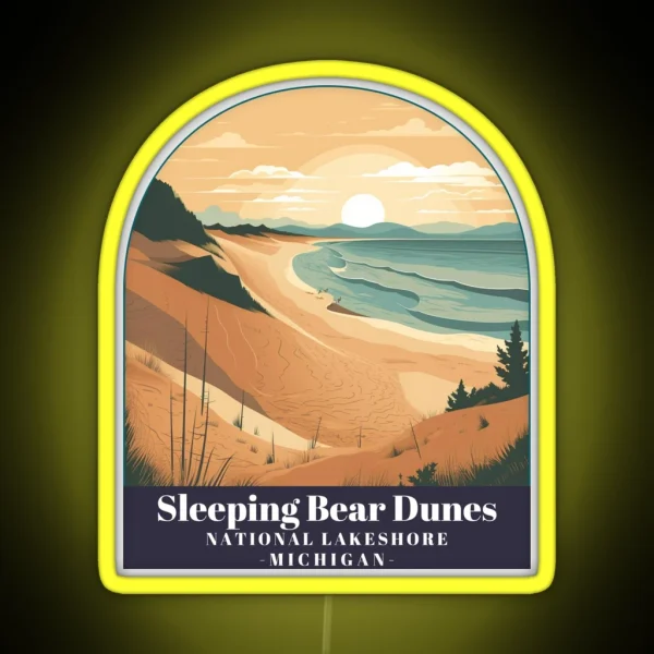 Sleeping Bear Dunes National Lakeshore Michigan RGB Neon Sign