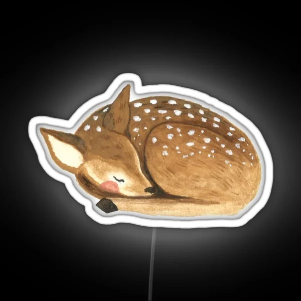Sleeping Fawn RGB Neon Sign