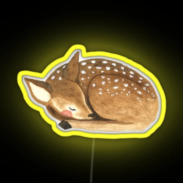 Sleeping Fawn RGB Neon Sign