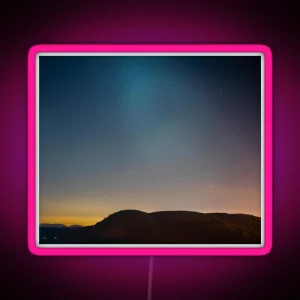 Sleeping Giant Long Exposure Photo RGB Neon Sign