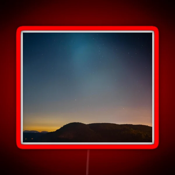 Sleeping Giant Long Exposure Photo RGB Neon Sign