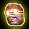 Colorful LED Shaquille O'Neal inspired sleeping giant bedroom decor art