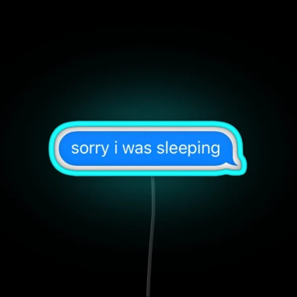 Sleeping Text RGB Neon Sign
