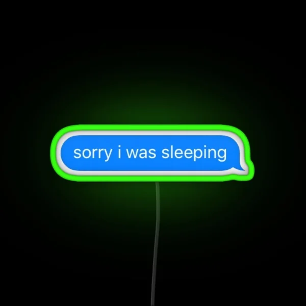 Sleeping Text RGB Neon Sign