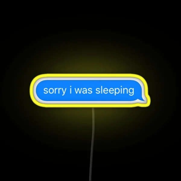 Sleeping Text RGB Neon Sign