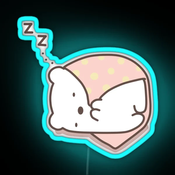 Sleepy Baby Bear RGB Neon Sign