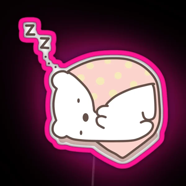Sleepy Baby Bear RGB Neon Sign
