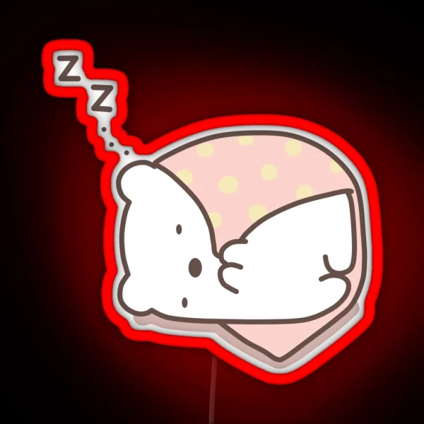 Sleepy Baby Bear RGB Neon Sign