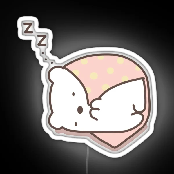 Sleepy Baby Bear RGB Neon Sign