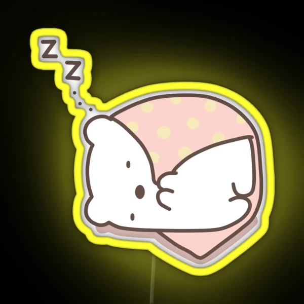 Sleepy Baby Bear RGB Neon Sign