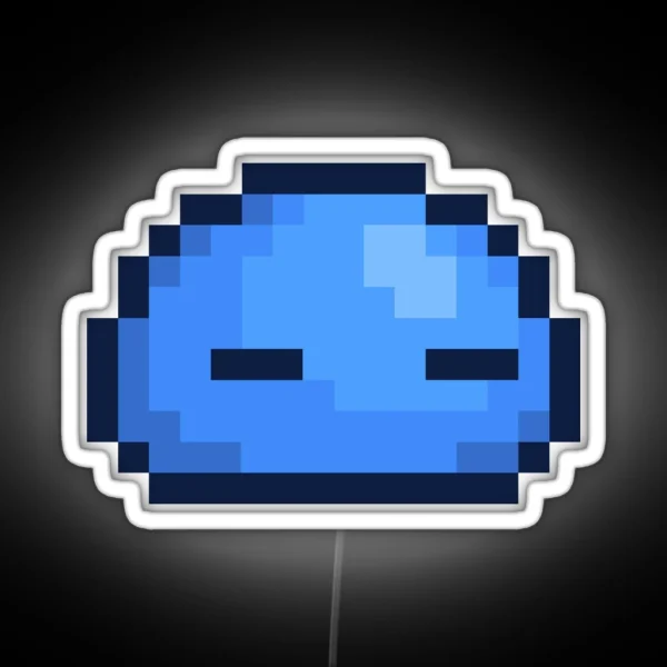 Sleepy Blue Terraria Slime RGB Neon Sign