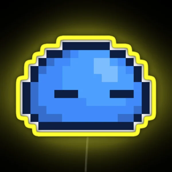 Sleepy Blue Terraria Slime RGB Neon Sign