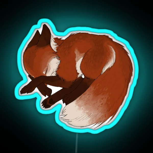 Sleepy Fox RGB Neon Sign