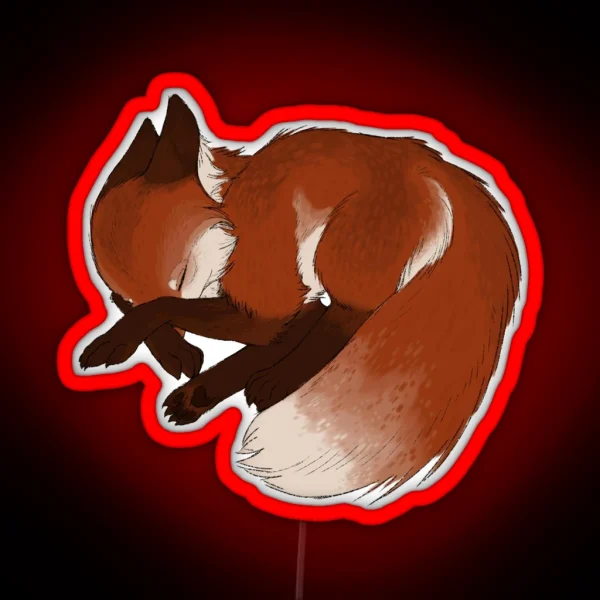 Sleepy Fox RGB Neon Sign