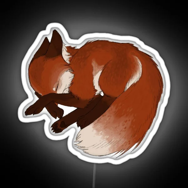 Sleepy Fox RGB Neon Sign